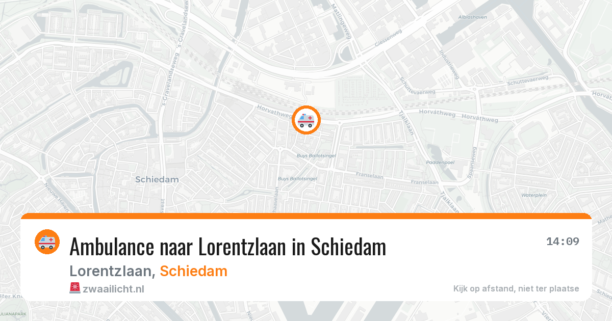 Ambulance naar Lorentzlaan in Schiedam — 11 aug 2026
