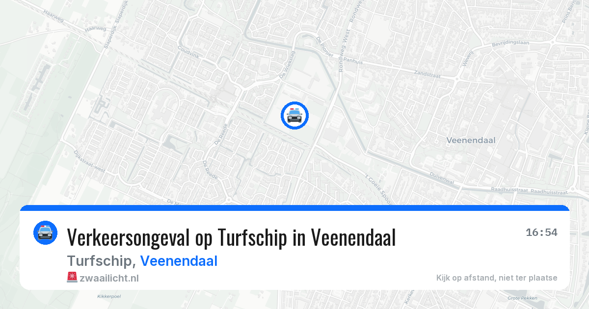 Verkeersongeval op Turfschip in Veenendaal — 21 mrt 2026