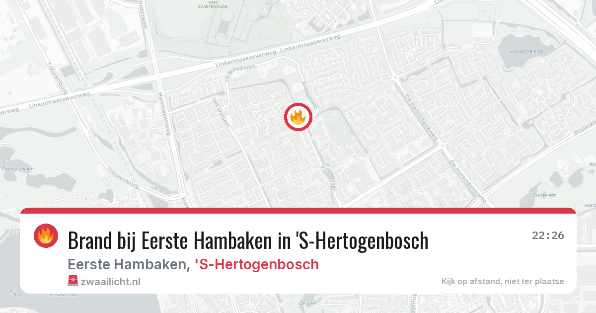 Brand bij Eerste Hambaken in 'S-Hertogenbosch — 1 jun 2026