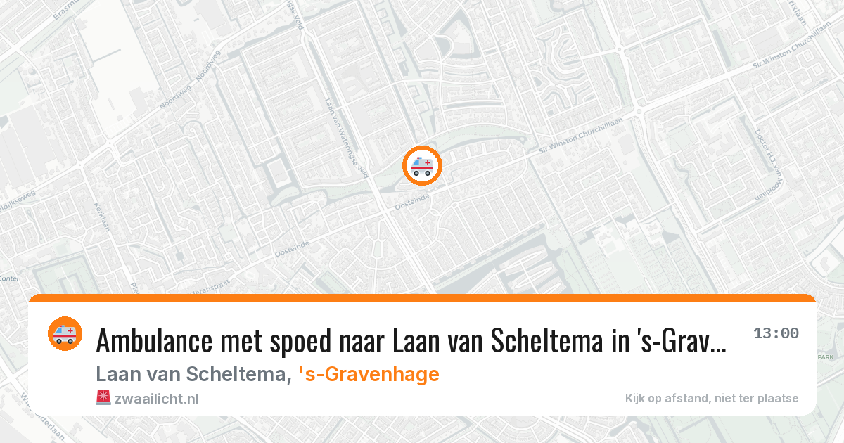Ambulance met spoed naar Laan van Scheltema in 's-Gravenhage — 25 mei 2026