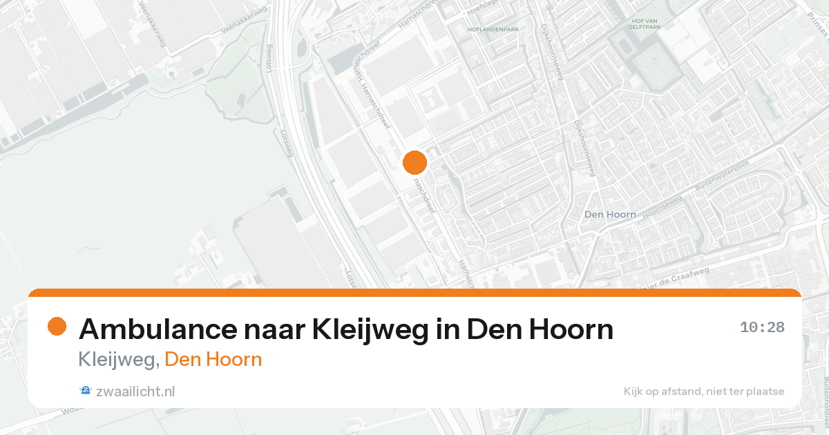 Ambulance naar Kleijweg in Den Hoorn — 17 aug 2026