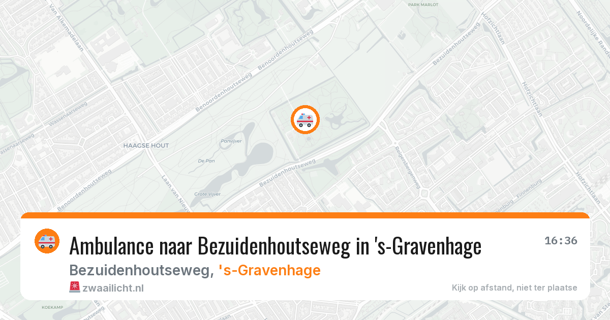 Ambulance naar Bezuidenhoutseweg in 's-Gravenhage — 10 aug 2026
