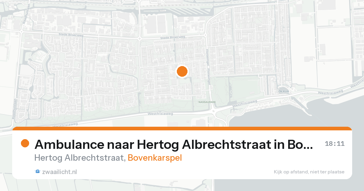 Ambulance naar Hertog Albrechtstraat in Bovenkarspel — 25 mei 2026