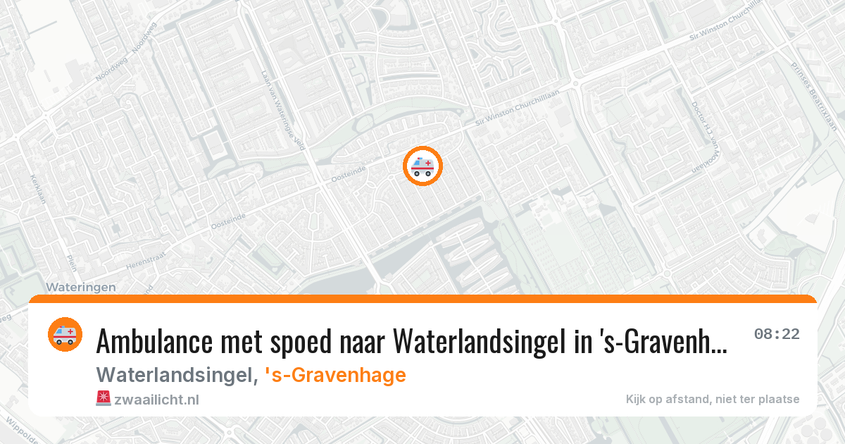 Ambulance met spoed naar Waterlandsingel in 's-Gravenhage — 15 mei 2026