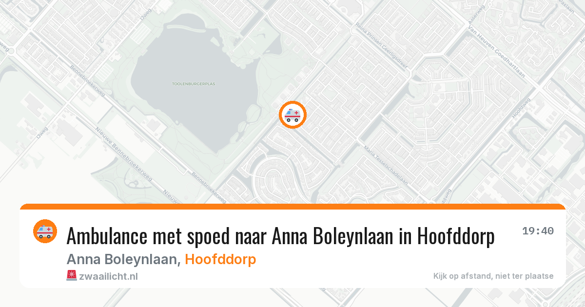 Ambulance met spoed naar Anna Boleynlaan in Hoofddorp — 27 mei 2026