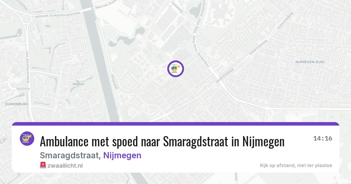 Ambulance met spoed naar Smaragdstraat in Nijmegen — 13 feb 2026