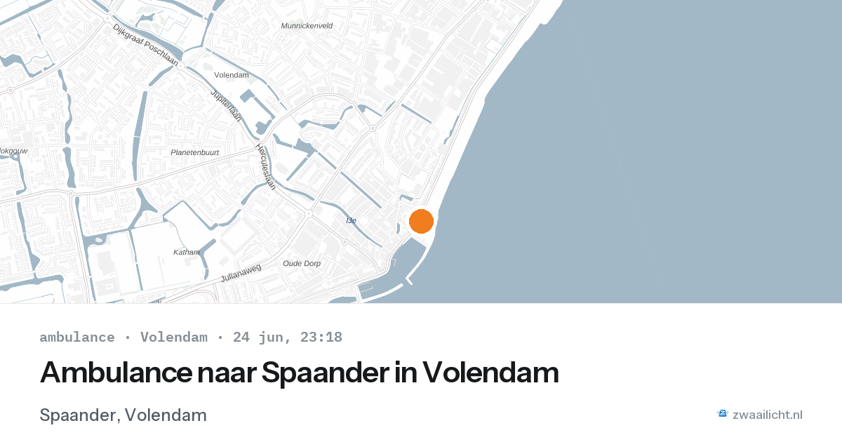 Ambulance naar Spaander in Volendam — 24 jun 2026