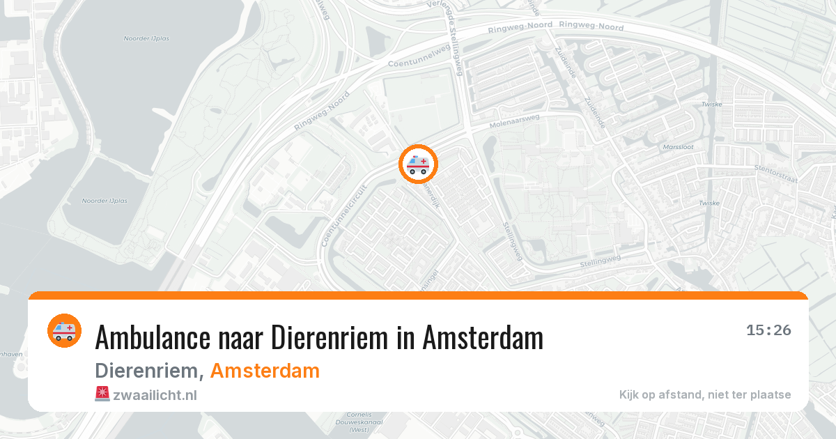 Ambulance naar Dierenriem in Amsterdam — 19 jun 2026