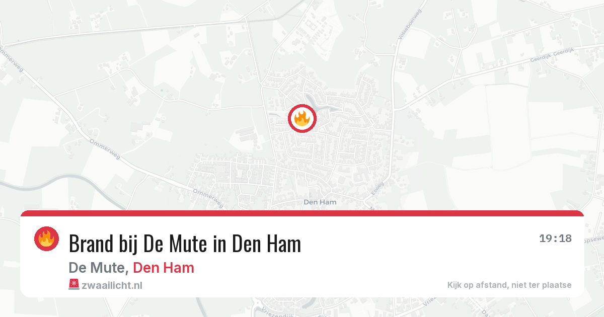 Brand bij De Mute in Den Ham — 28 mrt 2026