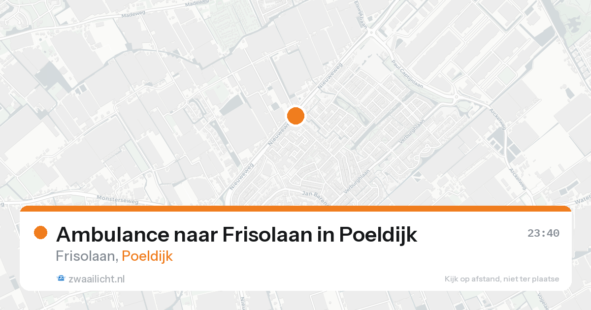 Ambulance naar Frisolaan in Poeldijk — 25 aug 2026