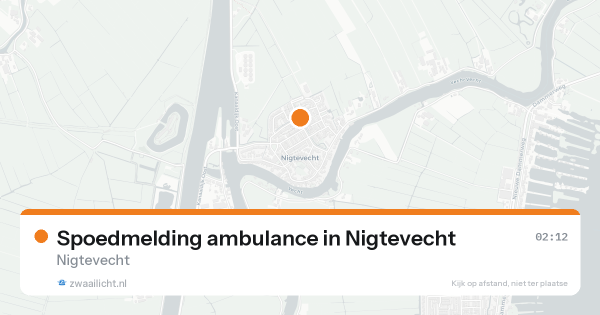 Spoedmelding ambulance in Nigtevecht — 8 aug 2026