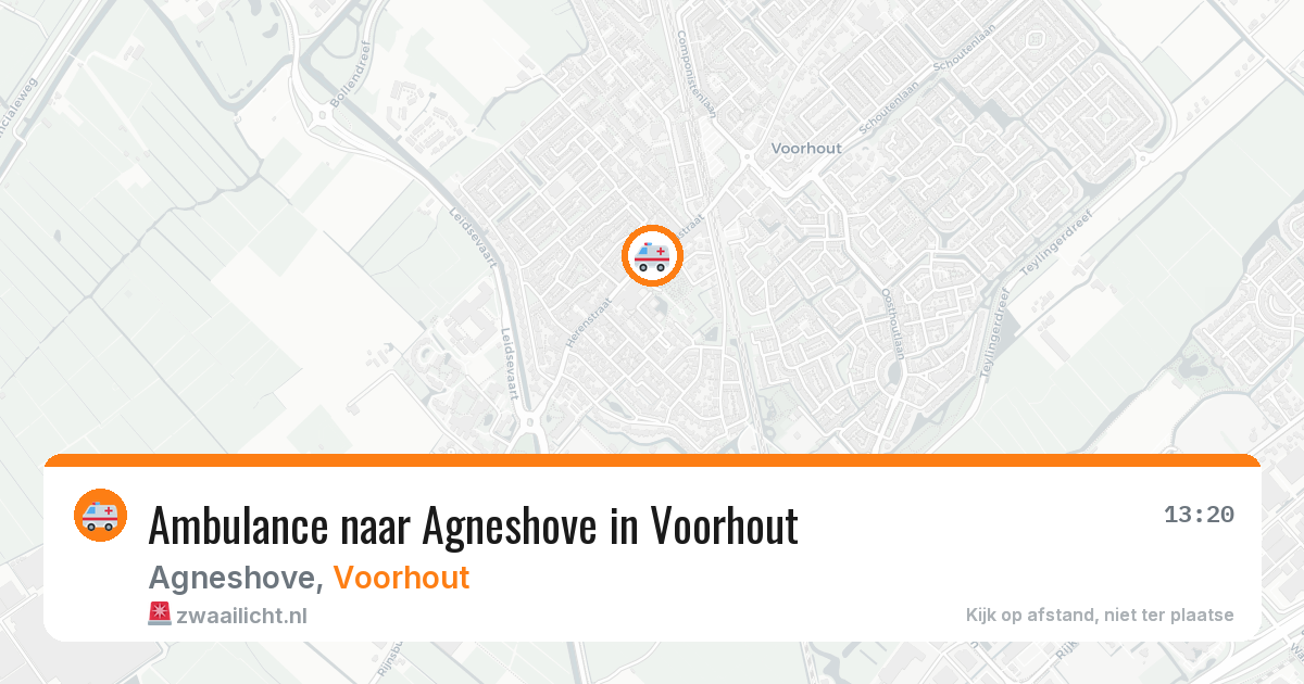 Ambulance naar Agneshove in Voorhout — 23 mei 2026