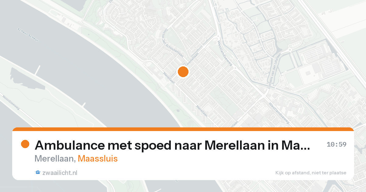 Ambulance met spoed naar Merellaan in Maassluis — 23 aug 2026