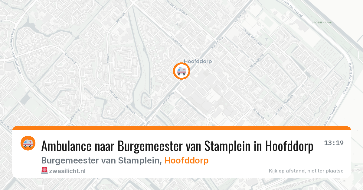 Ambulance naar Burgemeester van Stamplein in Hoofddorp — 28 mei 2026
