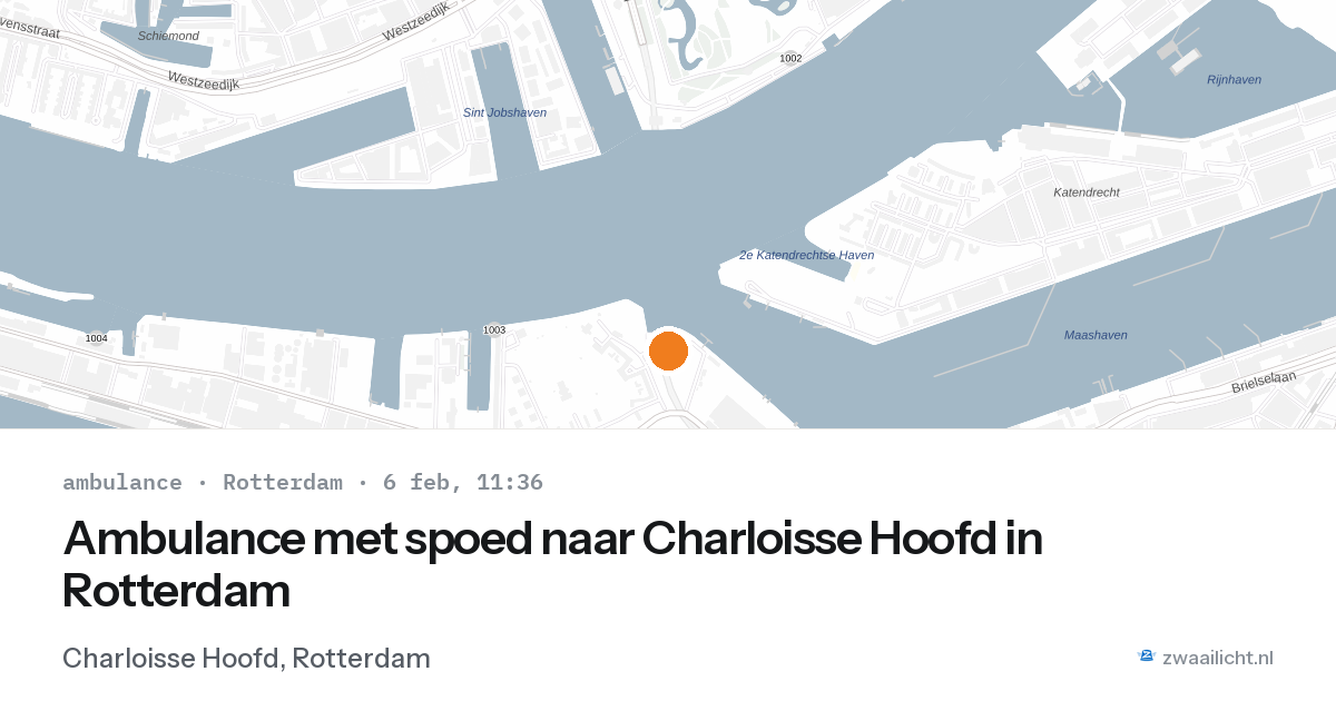 Ambulance met spoed naar Charloisse Hoofd in Rotterdam — 6 feb 2026