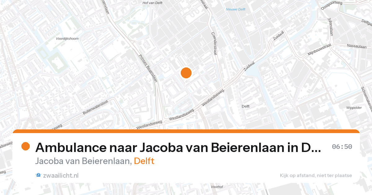 Ambulance naar Jacoba van Beierenlaan in Delft — 27 aug 2026