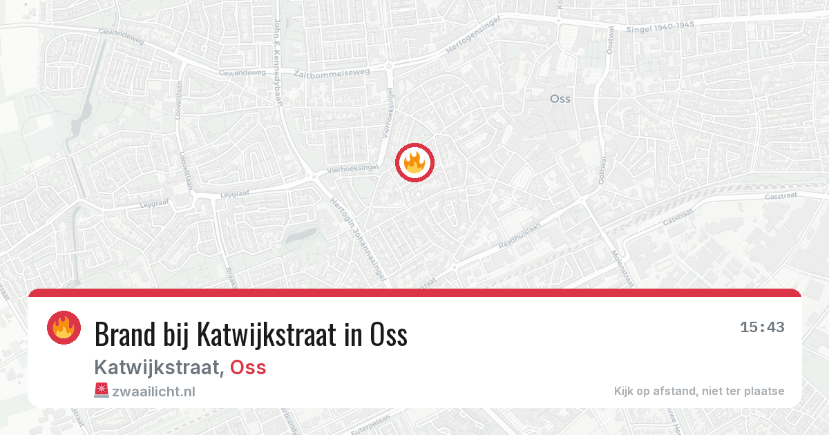 Brand bij Katwijkstraat in Oss — 12 aug 2026