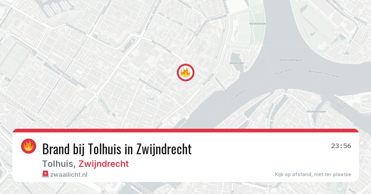 Brand bij Tolhuis in Zwijndrecht — 16 jun 2026