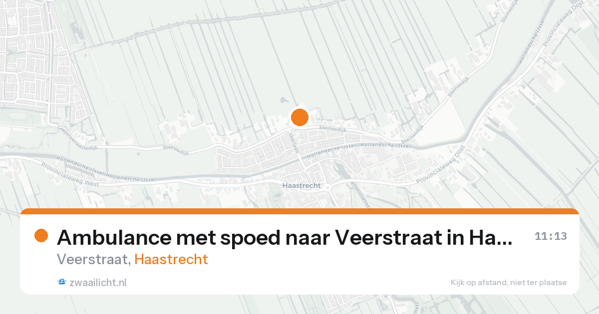 Ambulance met spoed naar Veerstraat in Haastrecht — 22 jun 2026