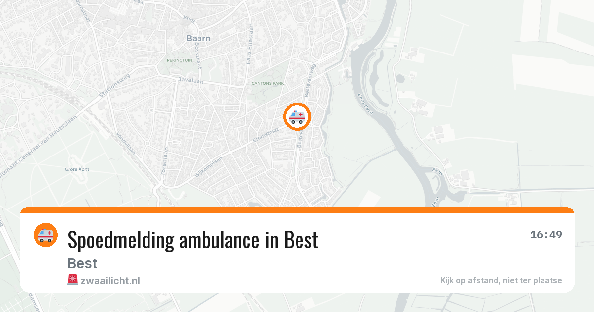Spoedmelding ambulance in Best — 22 jan 2026