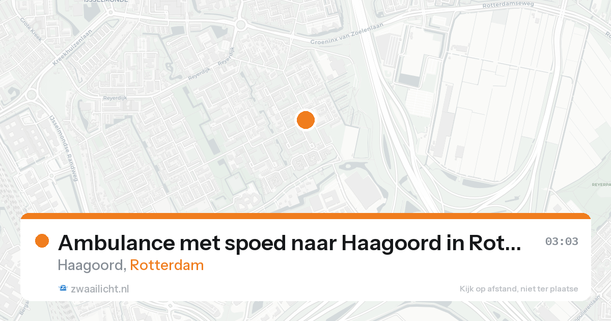 Ambulance met spoed naar Haagoord in Rotterdam — 28 mei 2026