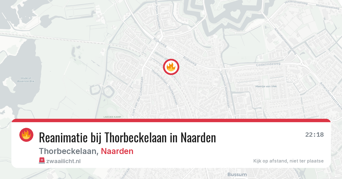 Reanimatie bij Thorbeckelaan in Naarden — 1 jul 2026