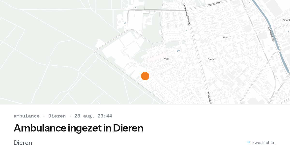 Ambulance ingezet in Dieren — 28 aug 2026