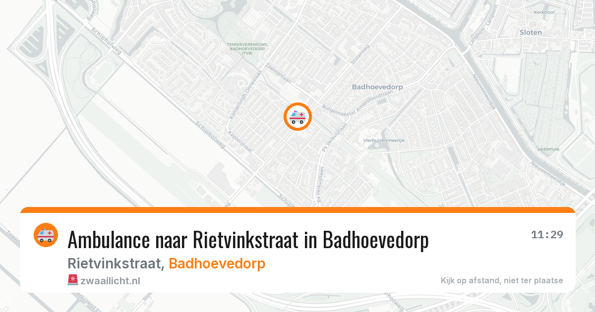 Ambulance naar Rietvinkstraat in Badhoevedorp — 21 jul 2026