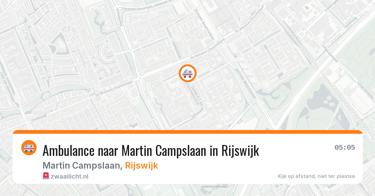 Ambulance naar Martin Campslaan in Rijswijk — 4 aug 2026