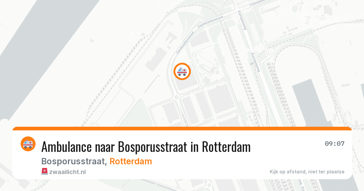 Ambulance naar Bosporusstraat in Rotterdam — 9 feb 2026
