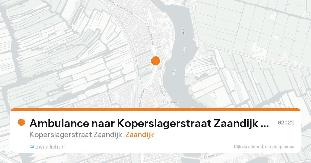 Ambulance naar Koperslagerstraat Zaandijk in Zaandijk — 27 mei 2026
