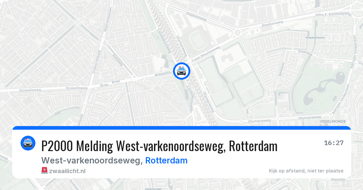 P2000 Melding West-varkenoordseweg, Rotterdam — 31 mei 2026