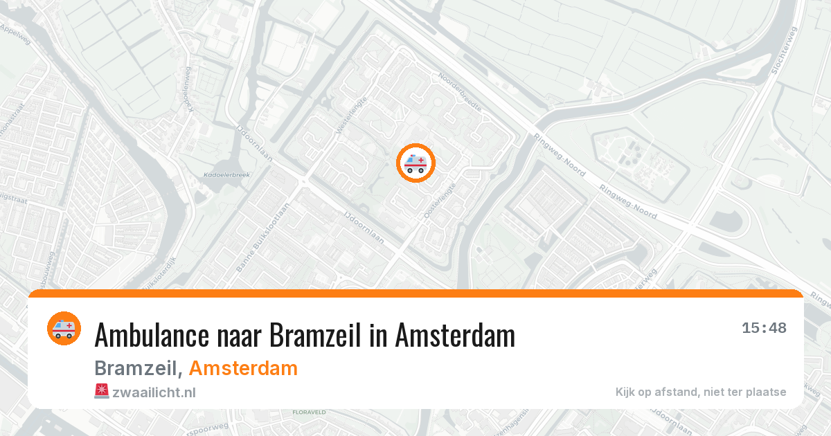 Ambulance naar Bramzeil in Amsterdam — 13 aug 2026