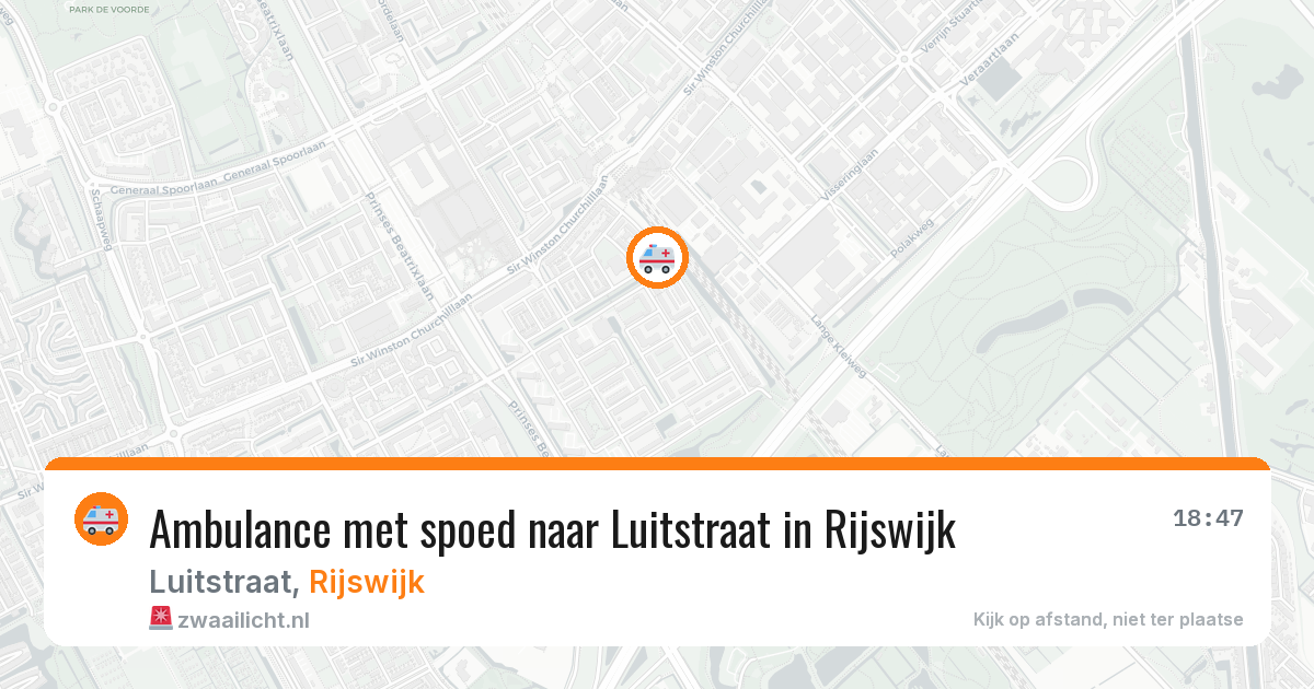 Ambulance met spoed naar Luitstraat in Rijswijk — 29 mrt 2026