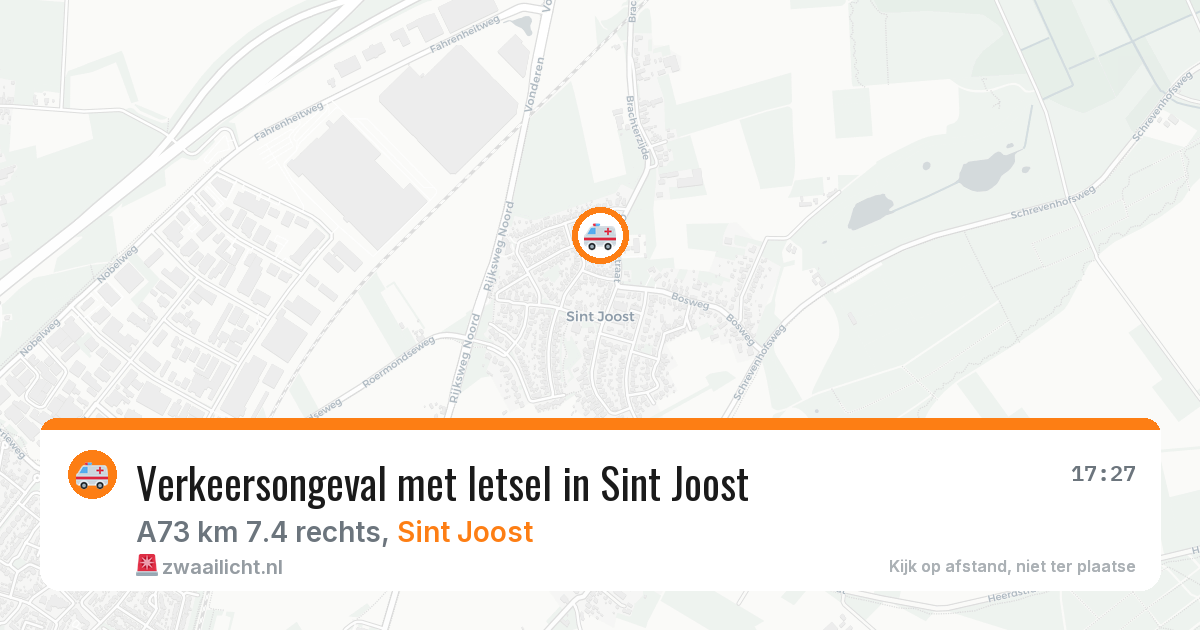 Verkeersongeval met letsel in Sint Joost — 31 mrt 2026