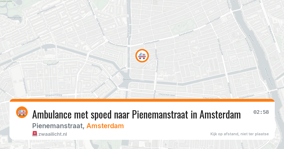 Ambulance met spoed naar Pienemanstraat in Amsterdam — 9 jun 2026
