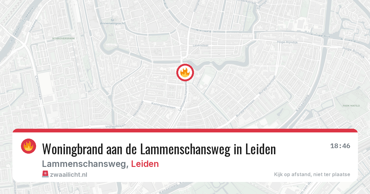 Woningbrand aan de Lammenschansweg in Leiden — 26 jun 2026