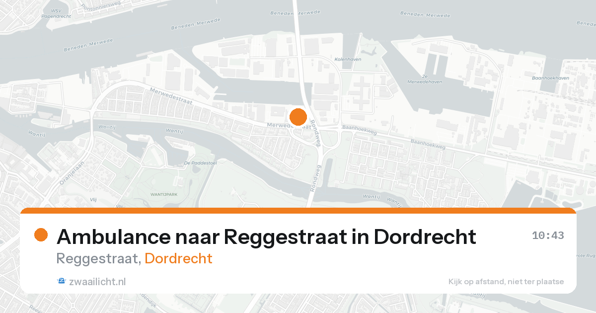 Ambulance naar Reggestraat in Dordrecht — 18 aug 2026