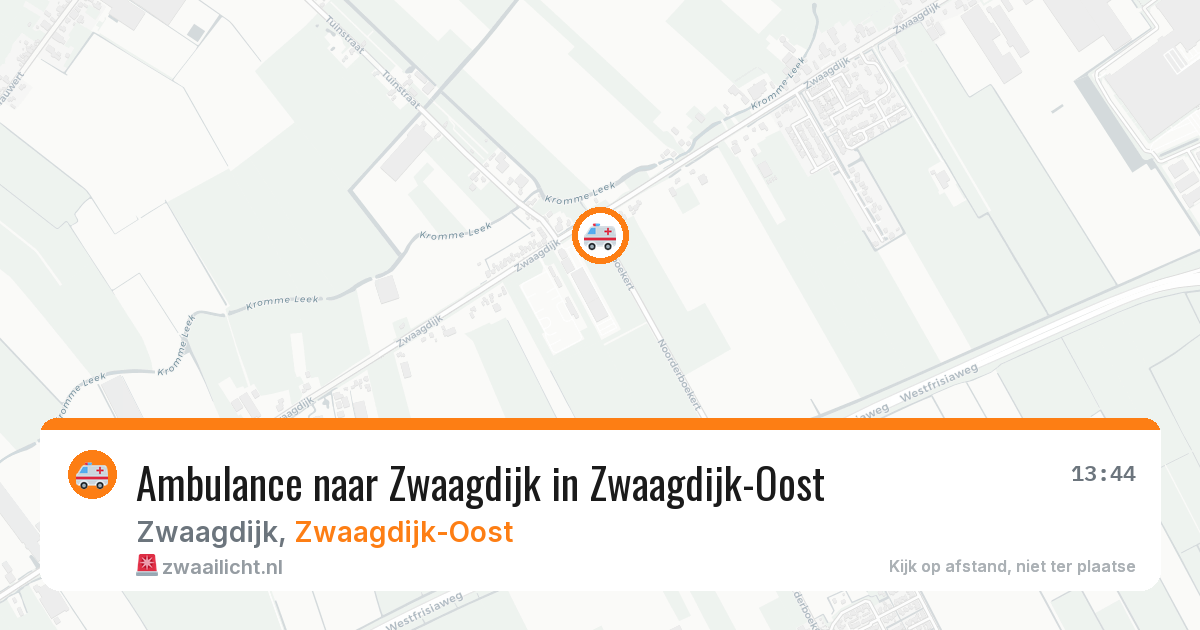 Ambulance naar Zwaagdijk in Zwaagdijk-Oost — 29 jan 2026