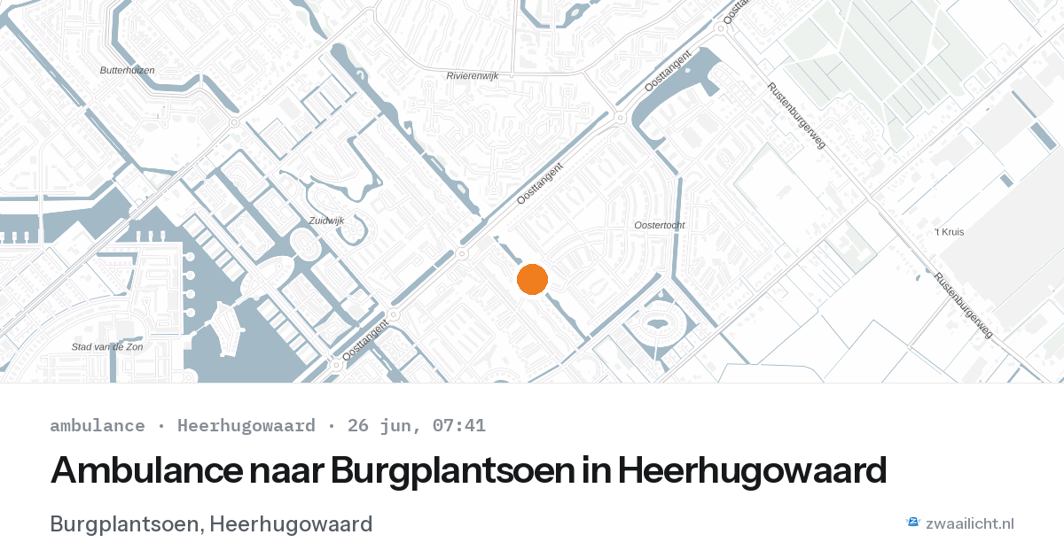 Ambulance naar Burgplantsoen in Heerhugowaard — 26 jun 2026