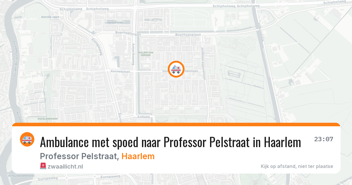 Ambulance met spoed naar Professor Pelstraat in Haarlem — 18 jun 2026