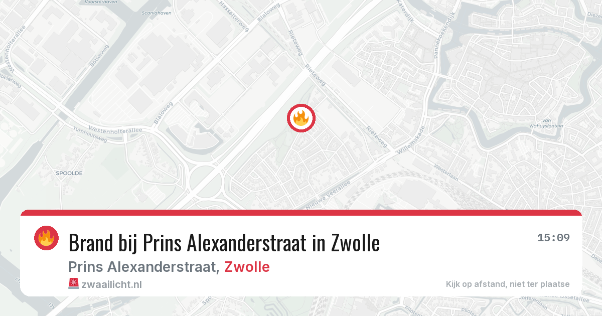Brand bij Prins Alexanderstraat in Zwolle — 30 mei 2026