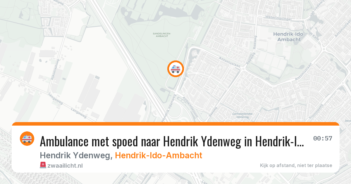 Ambulance met spoed naar Hendrik Ydenweg in Hendrik-Ido-Ambacht — 4 jun 2026