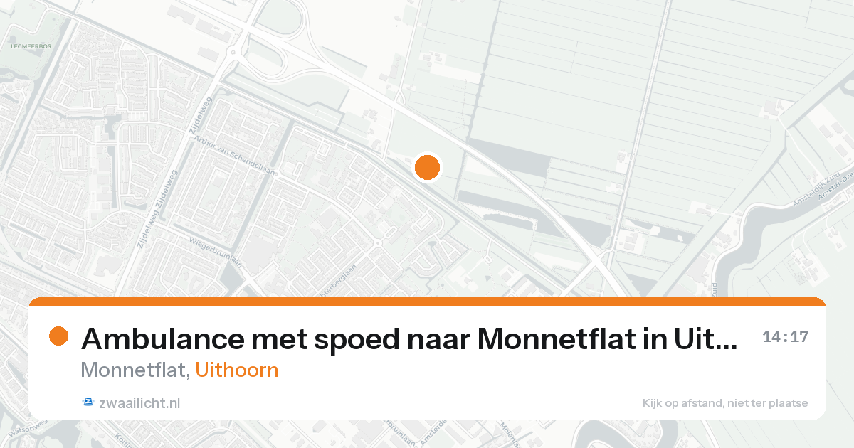Ambulance met spoed naar Monnetflat in Uithoorn — 27 mei 2026