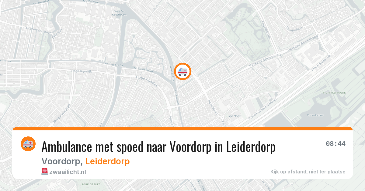 Ambulance met spoed naar Voordorp in Leiderdorp — 20 mrt 2026