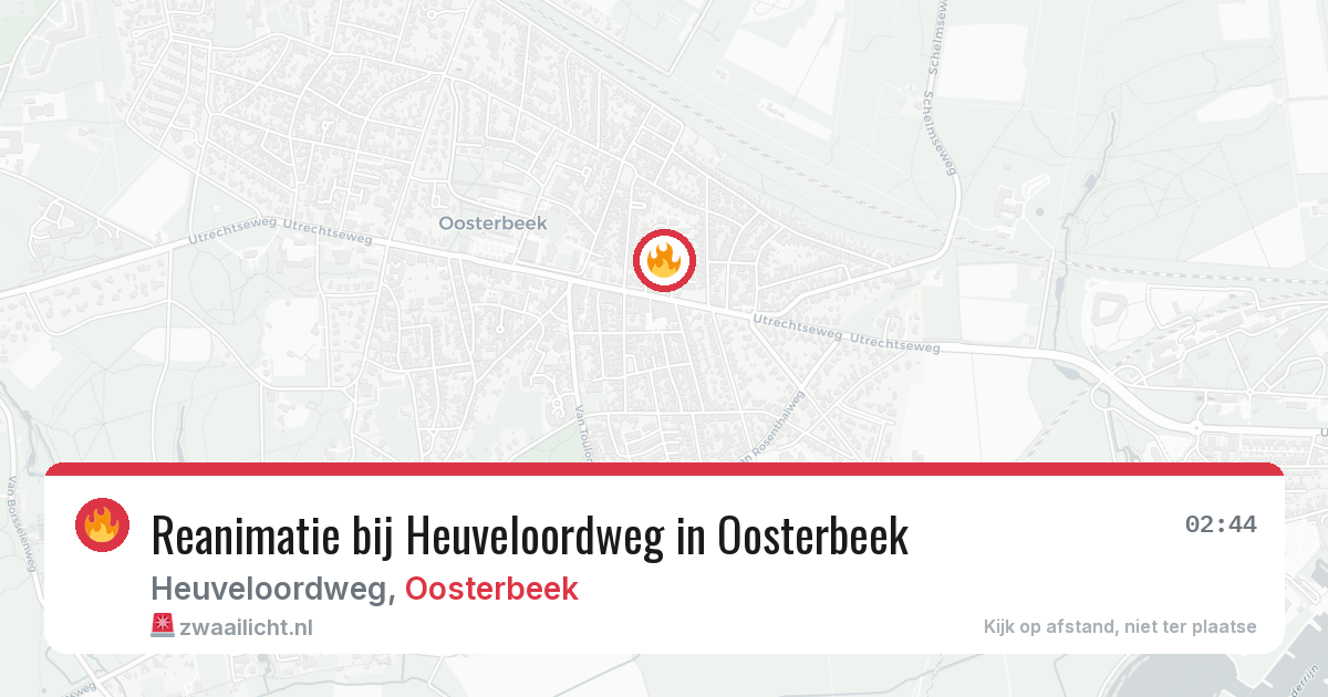Reanimatie bij Heuveloordweg in Oosterbeek — 13 jul 2026