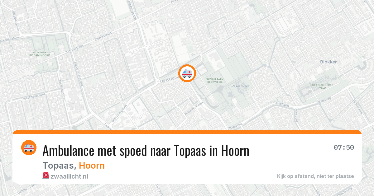 Ambulance met spoed naar Topaas in Hoorn — 21 jun 2026