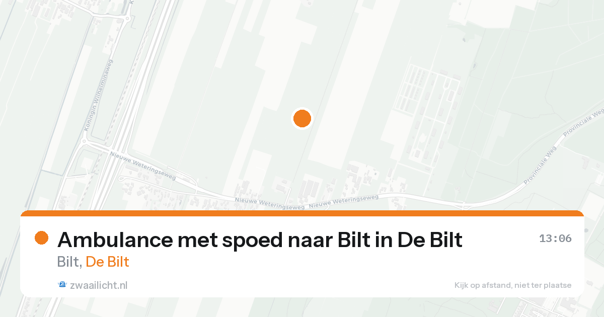 Ambulance met spoed naar Bilt in De Bilt — 21 aug 2026