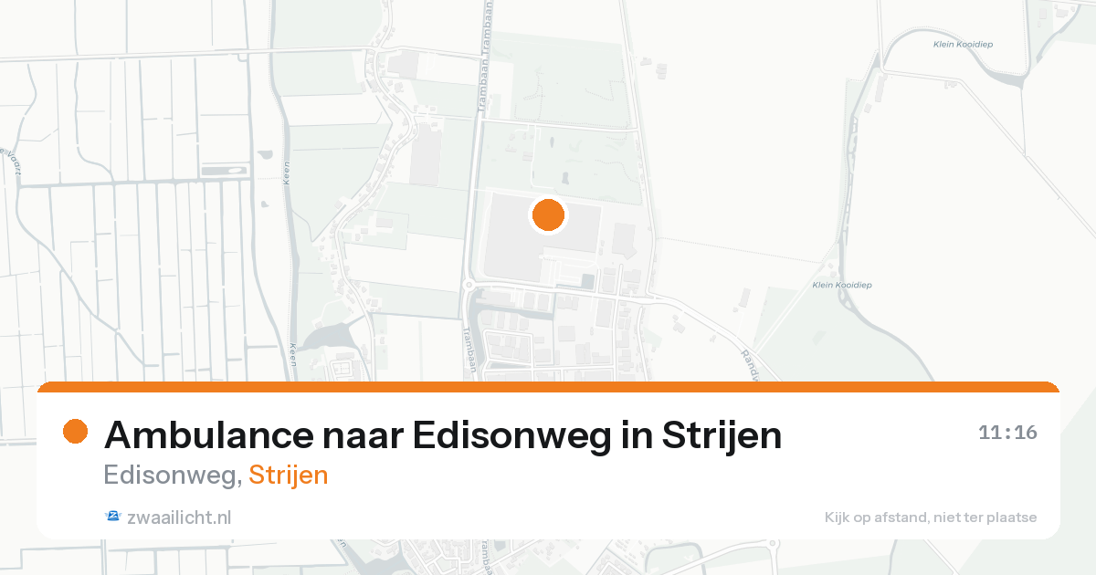 Ambulance naar Edisonweg in Strijen — 17 aug 2026