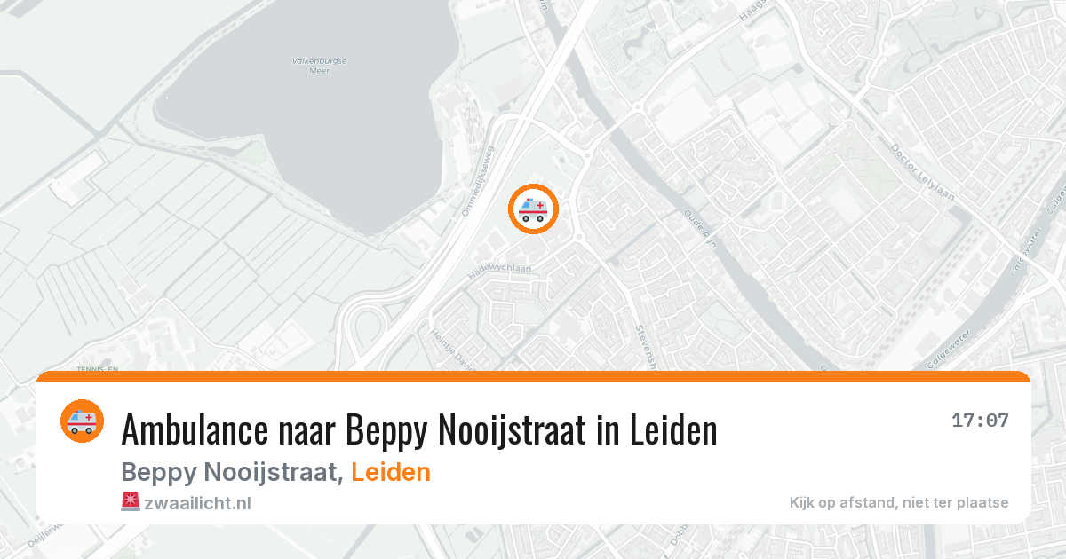 Ambulance naar Beppy Nooijstraat in Leiden — 1 aug 2026
